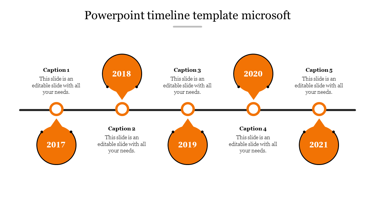 powerpoint timeline template microsoft-Orange